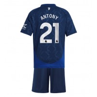 Camisa de Futebol Manchester United Antony #21 Equipamento Secundário Infantil 2024-25 Manga Curta (+ Calças curtas)